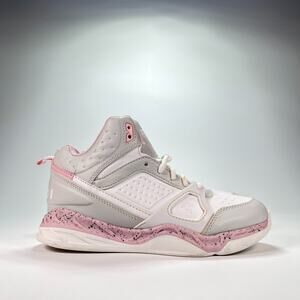 And1 Assist 6.0 Gray Pink Casual Lace Up High Top Basketball Shoes Youth Size 4